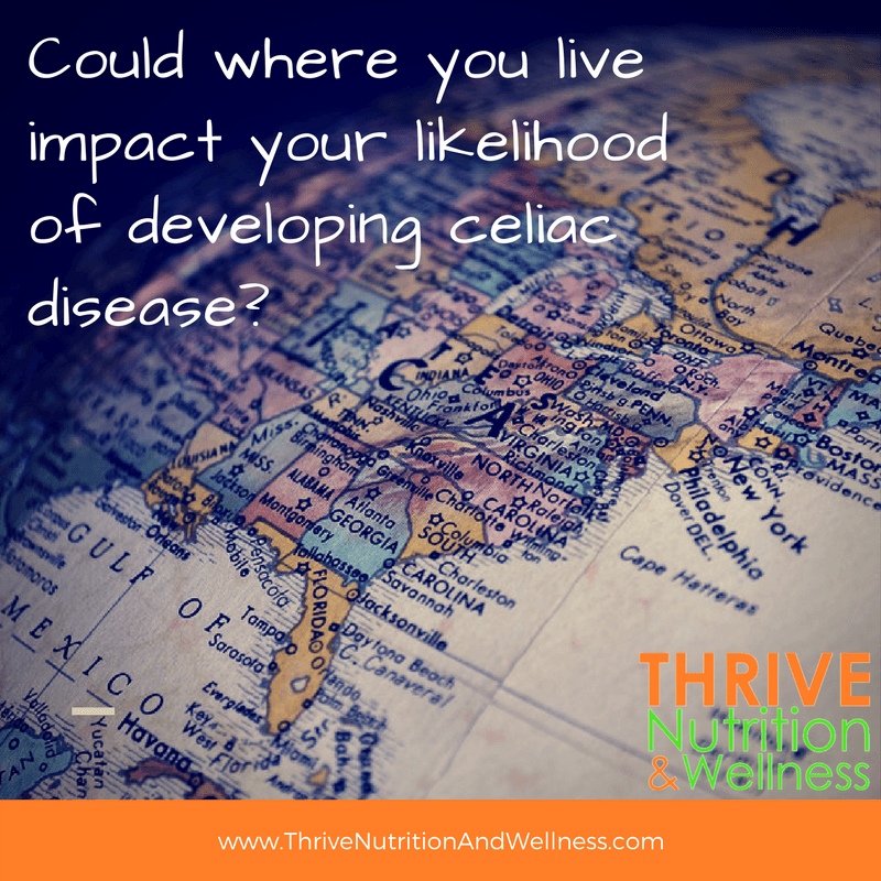 Does geography impact celiac disease development?